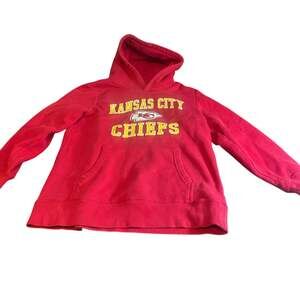 Kansas City Chiefs Football Yellow and Red Hoodie with Pouch